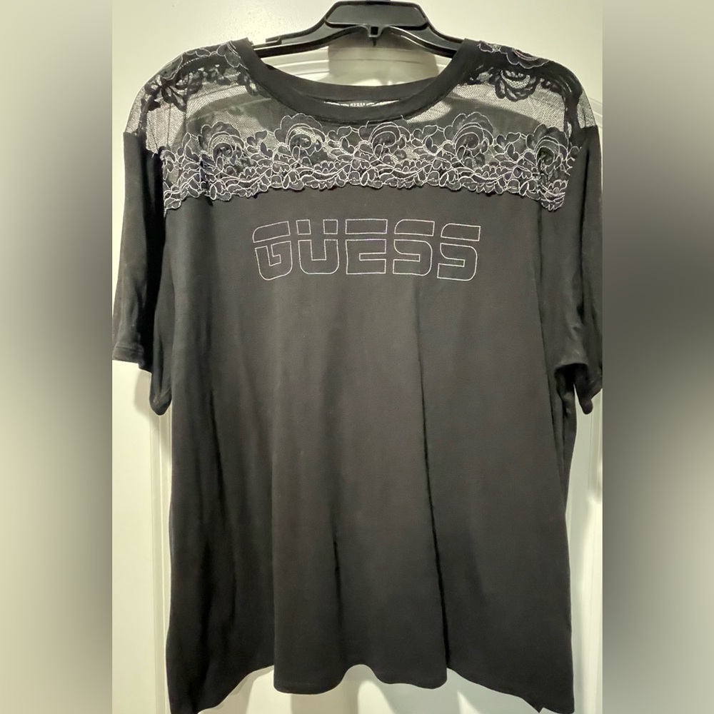 Guess Milo Lace Inset Top